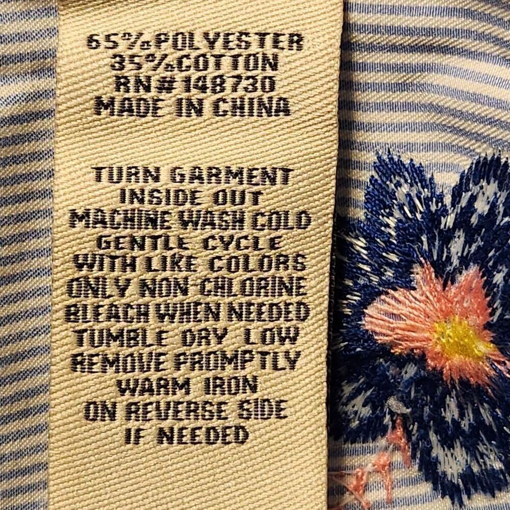 Floral Embroidered Shirt Dress - Picture 7 of 8